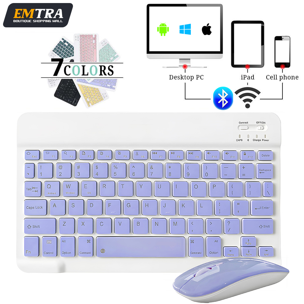 Desk Setup Keyboard - Mini Wireless Keyboard Bluetooth Keyboard For