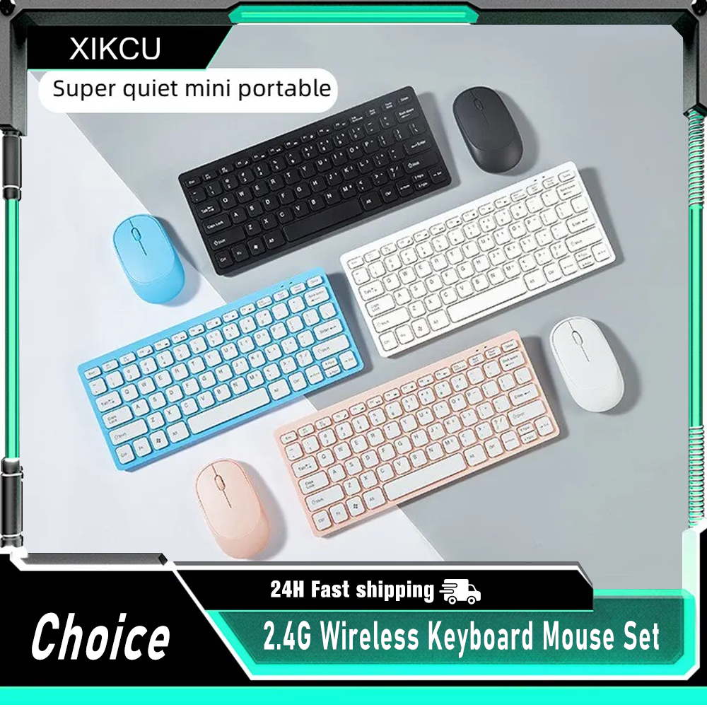 Desk Setup Keyboard - 2.4G Wireless Keyboard and Mouse Protable