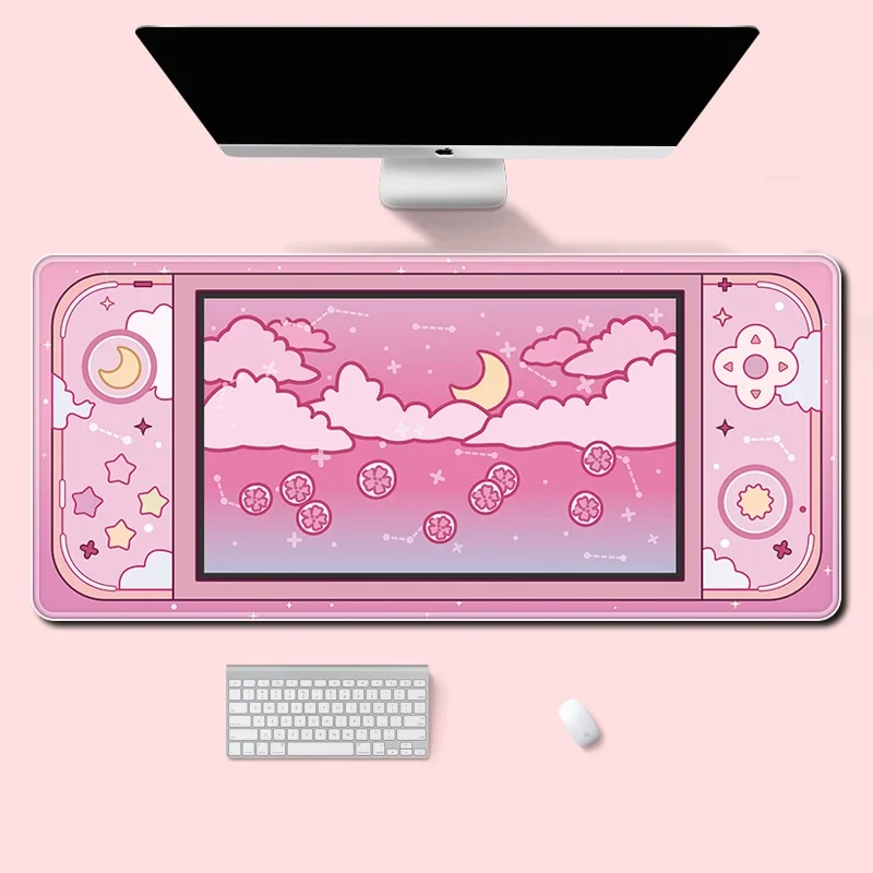 Desk Setup For Office - Moon and Stars Large Desk Mat