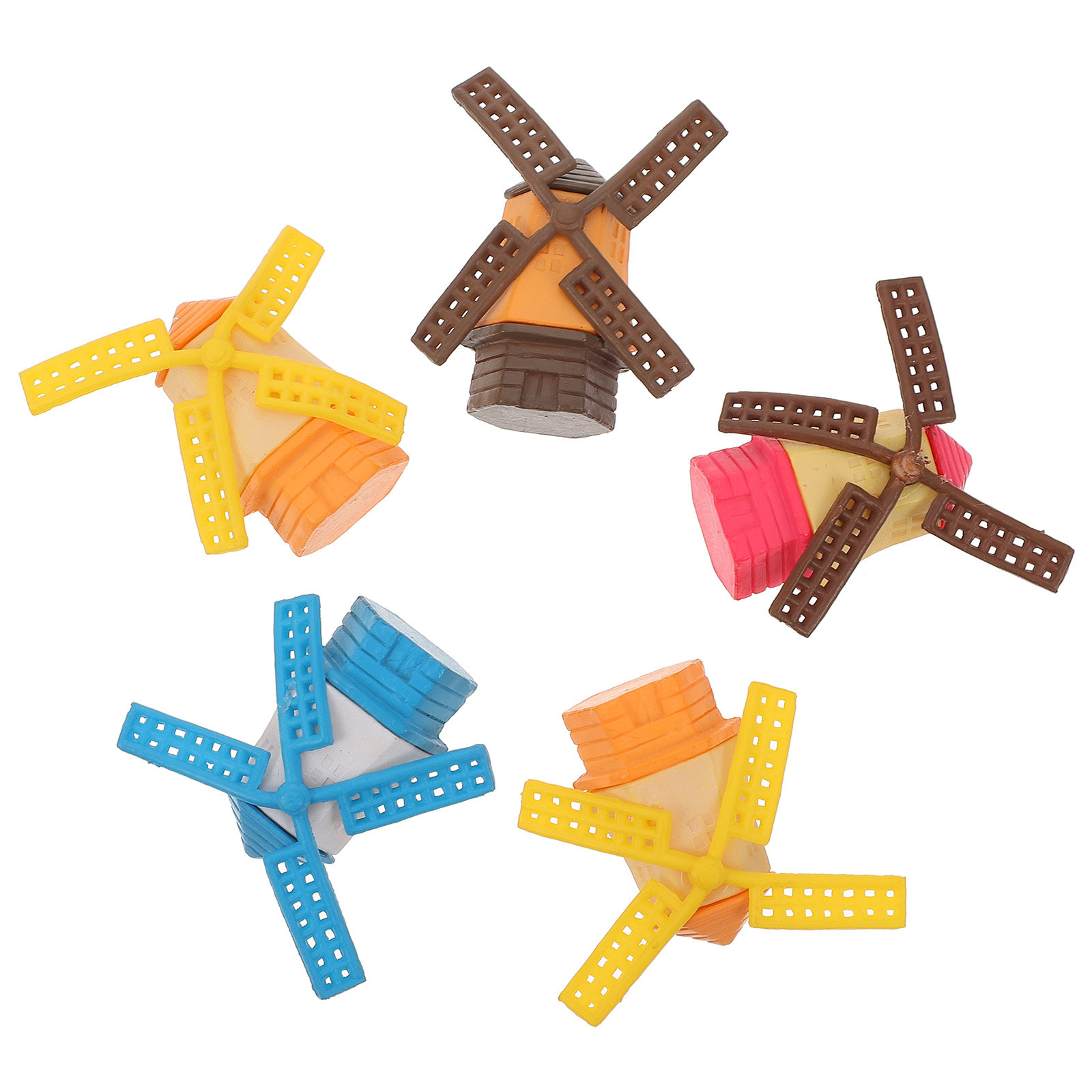 5Pcs Colorful Miniature Windmi - Desk Setup For Office のレビューと価格