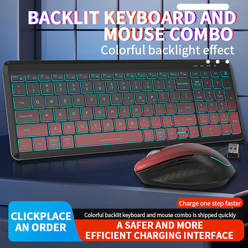 RGB Backlit Silent Wireless Ke - Desk Setup Keyboard のレビューと価格