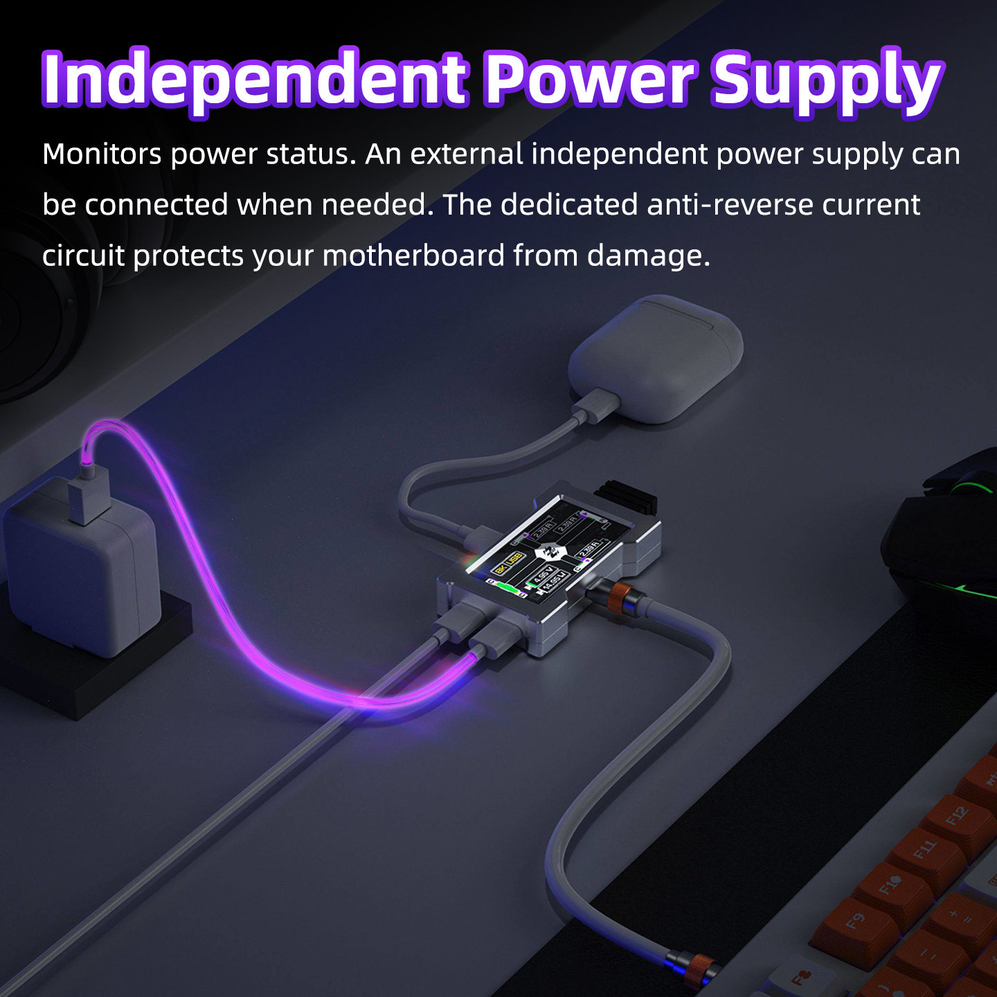 HMHUB Gaming USB Hub - 2-To-3  - Desk Setup Usb Hub のレビューと価格