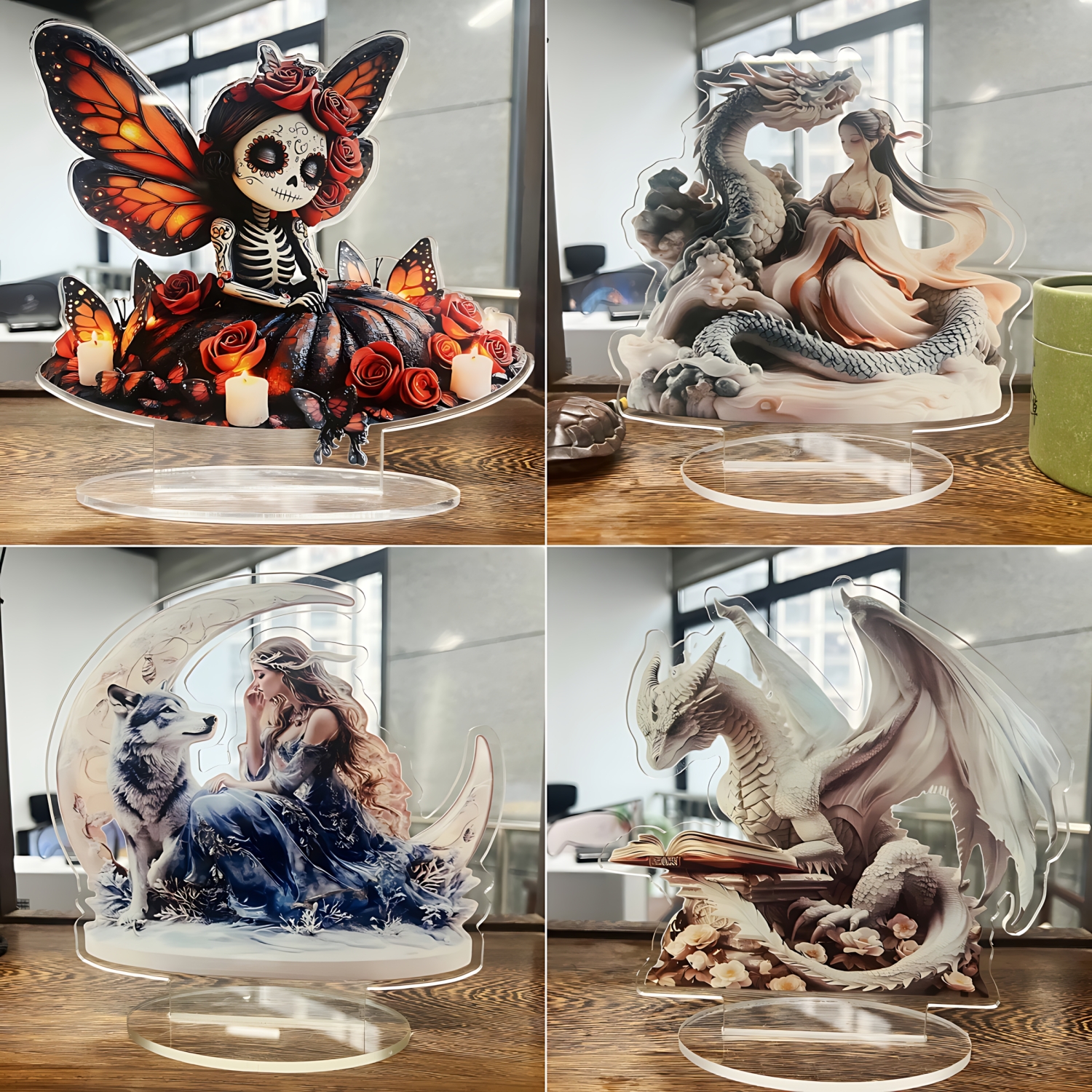 Two Tigers Statue,2D Flat Anim - Desk Setup At Home のレビューと価格