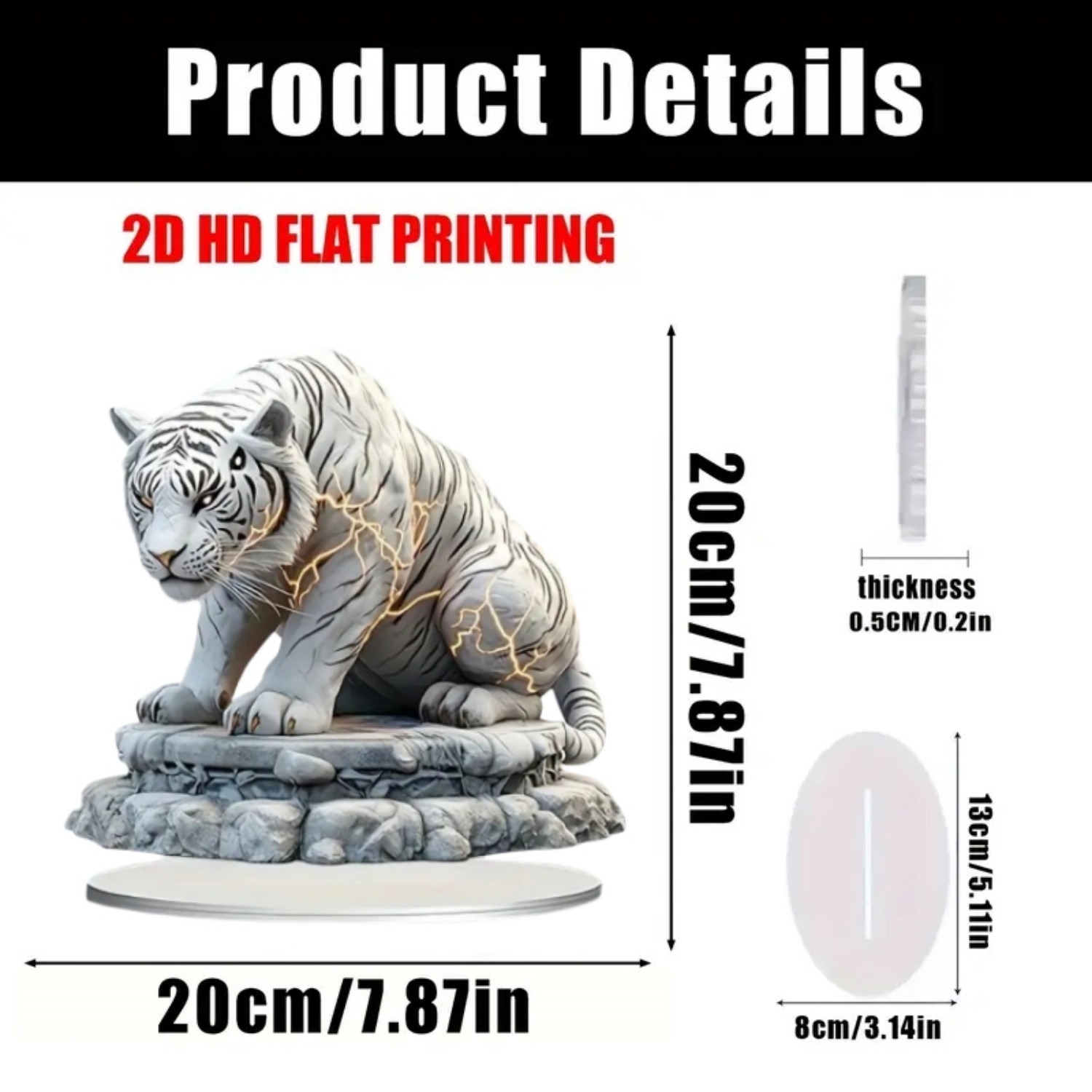 Two Tigers Statue,2D Flat Anim - Desk Setup At Home のレビューと価格
