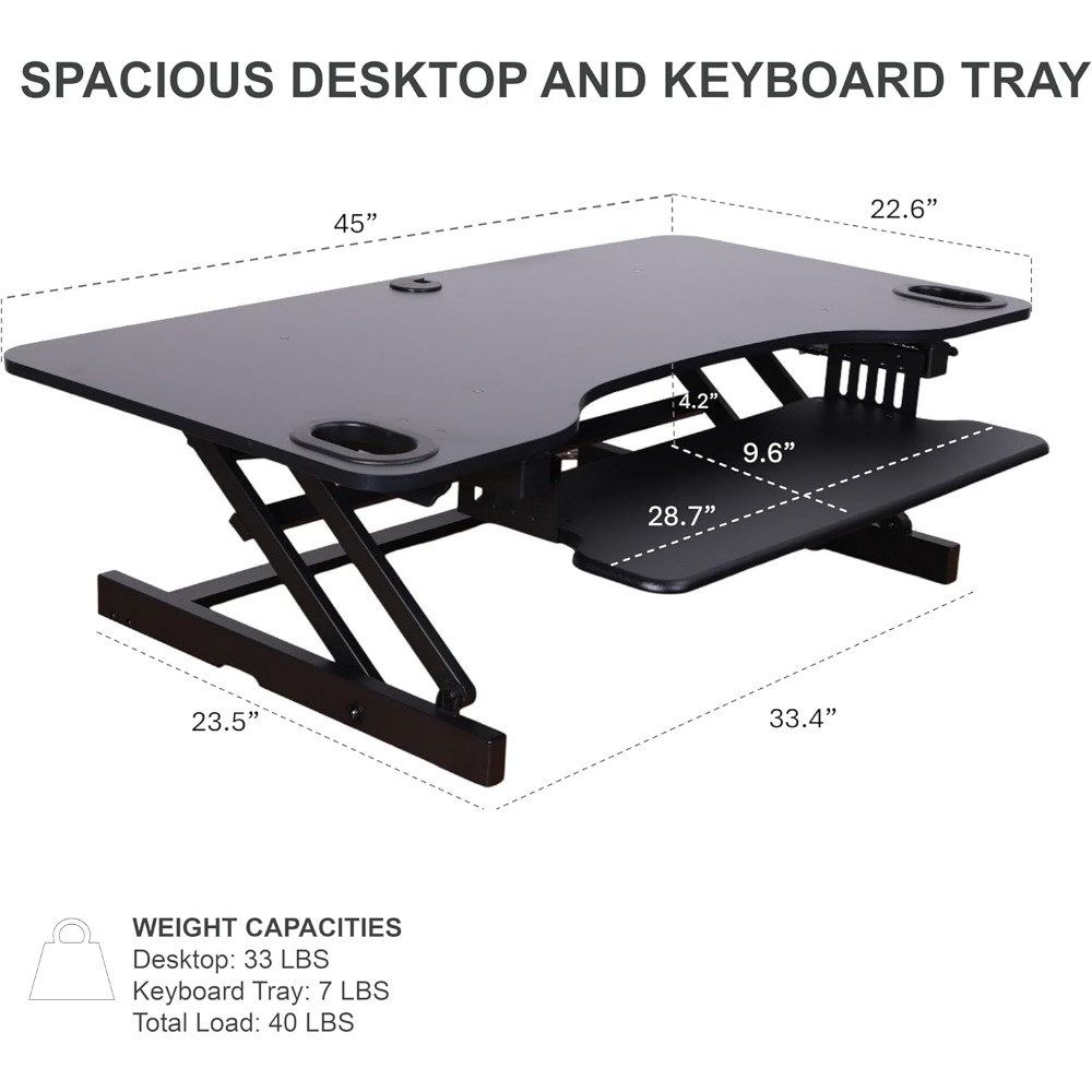 Height Adjustable Desk Convert - Desk Setup Keyboard のレビューと価格
