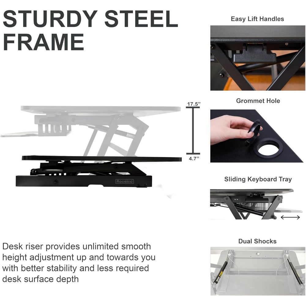 Height Adjustable Desk Convert - Desk Setup Keyboard のレビューと価格