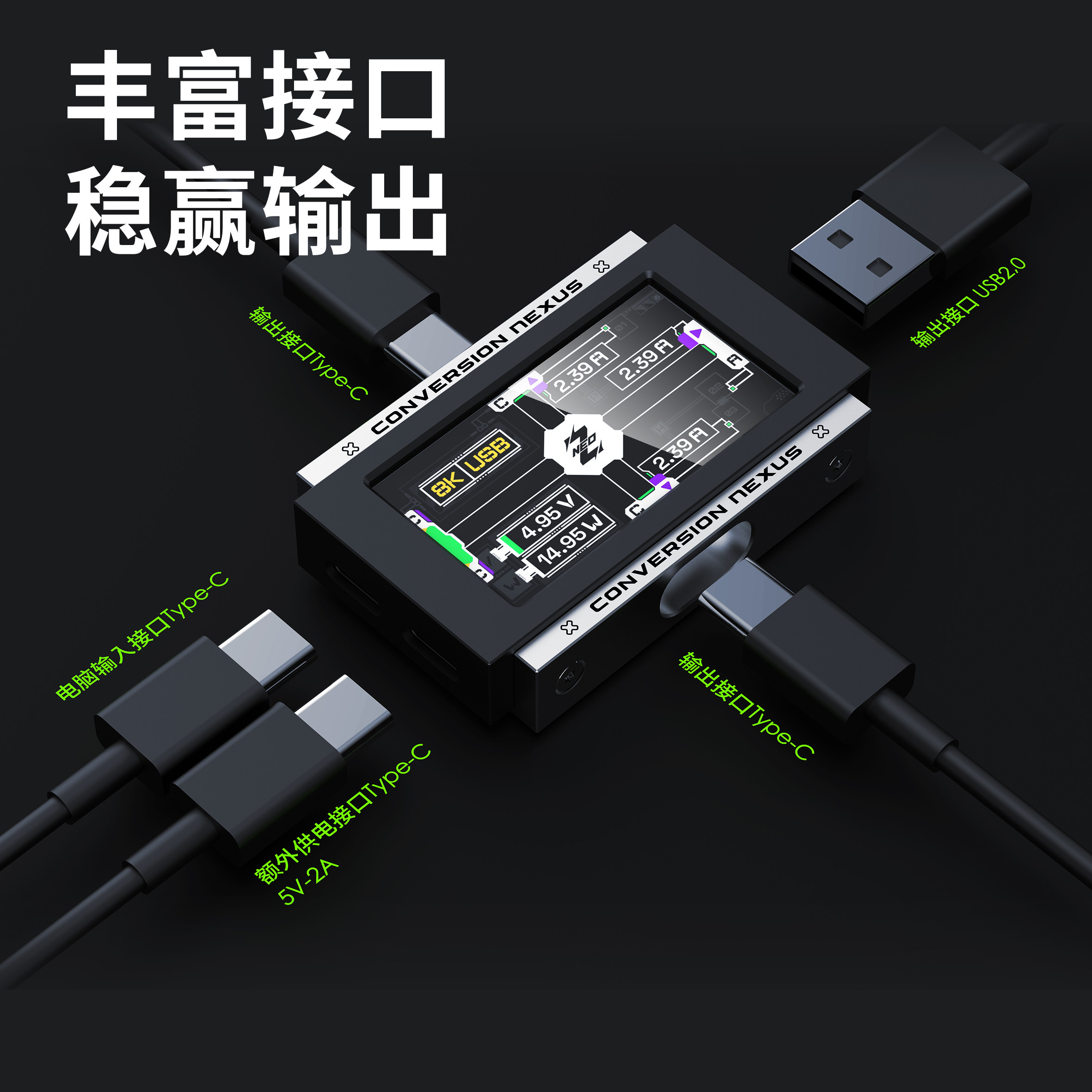 2-in-3-out Gaming USB Hub Inde - Desk Setup Usb Hub のレビューと価格