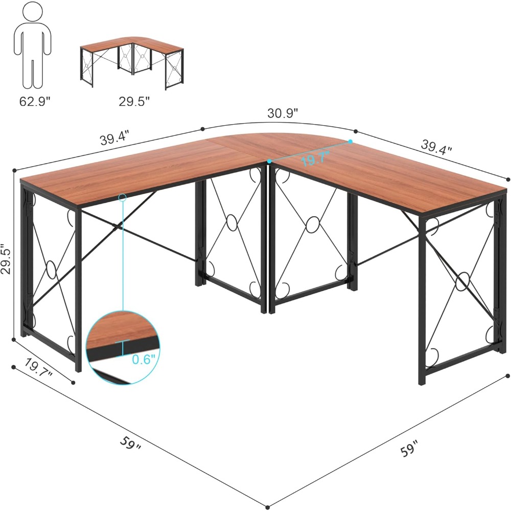 Compact 39.4 Folding Laptop De - Desk Setup Small Space のレビューと価格