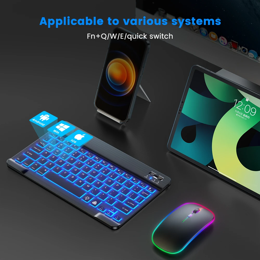 READ YYEAH RGB Backlit Bluetoo - Desk Setup Keyboard のレビューと価格