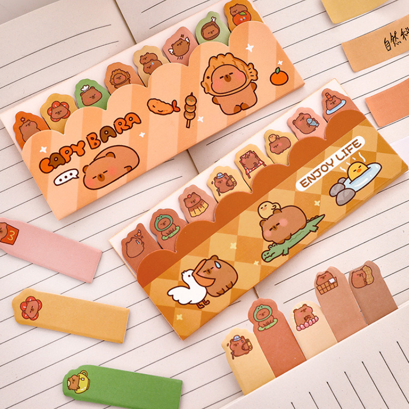 Kawaii Capybara Standing in Li - Sticky Memo Holder のレビューと価格