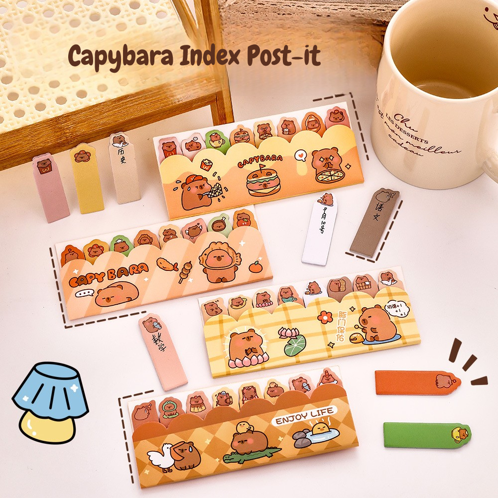 Kawaii Capybara Standing in Li - Sticky Memo Holder のレビューと価格