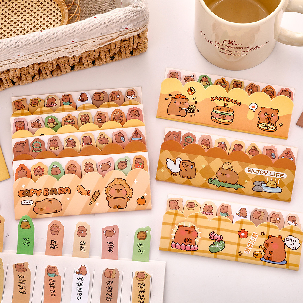 Kawaii Capybara Standing in Li - Sticky Memo Holder のレビューと価格
