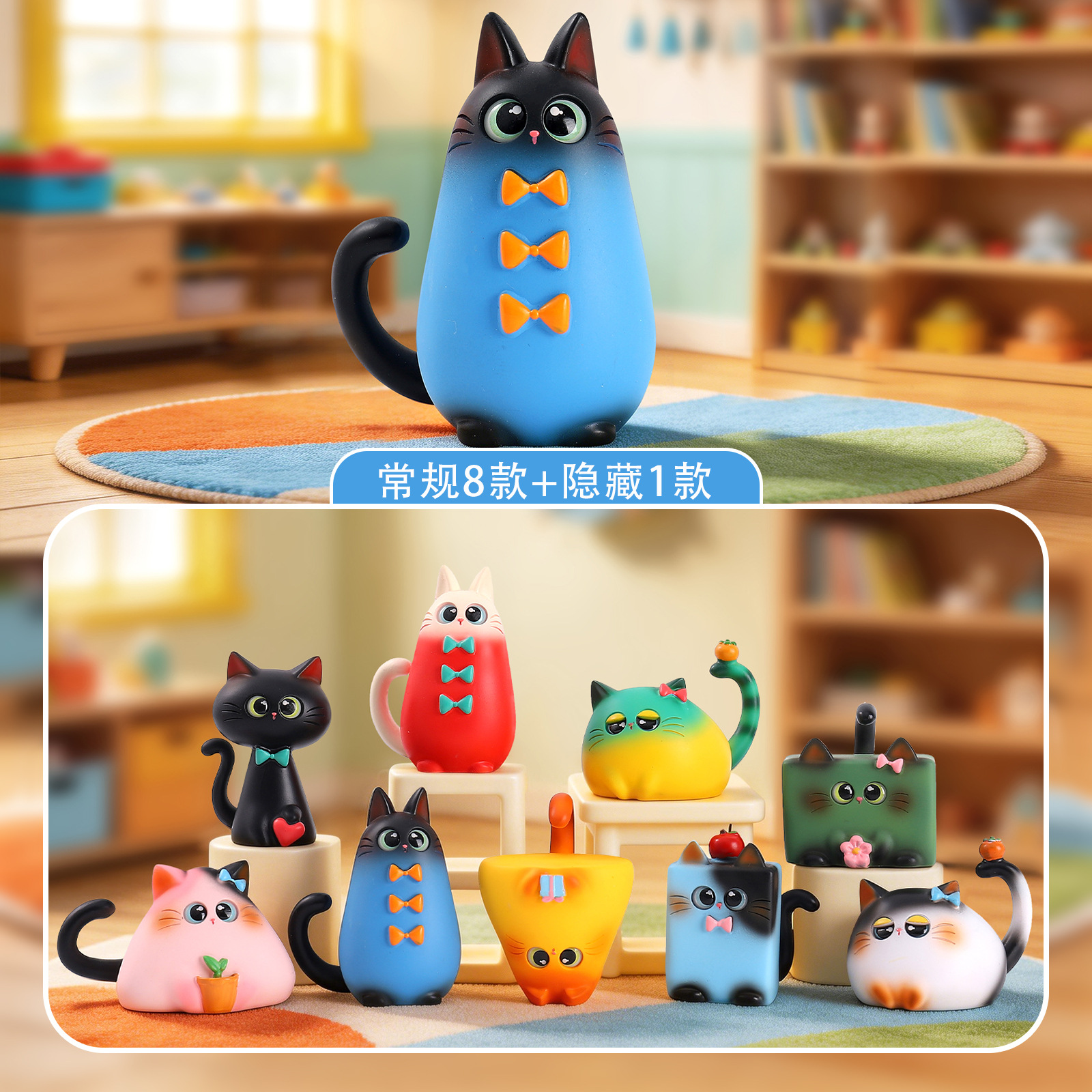 Blind Box Cat Figurine Resin C - Desk Setup At Home のレビューと価格