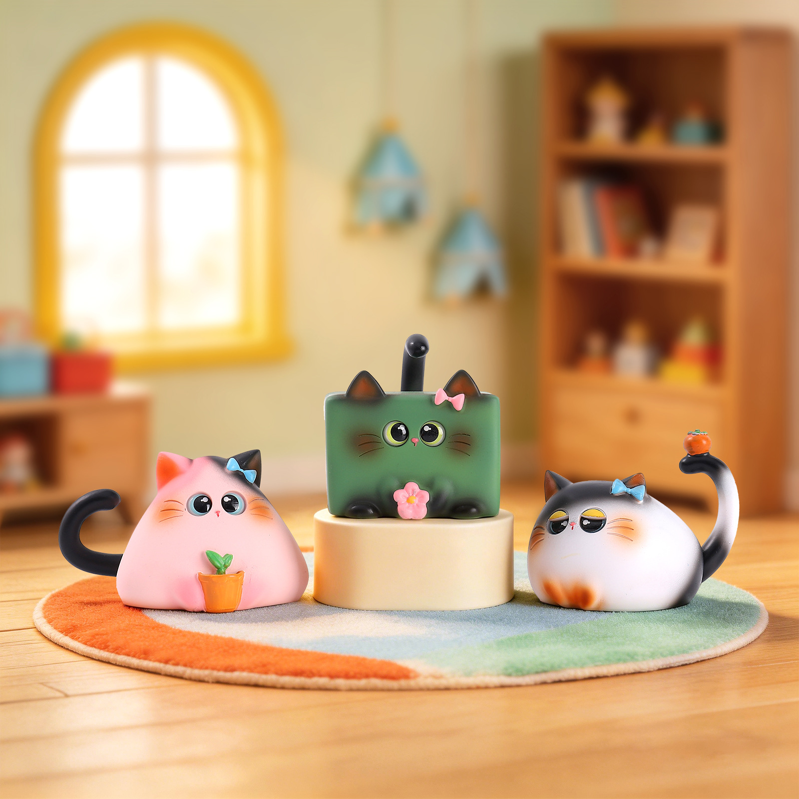 Blind Box Cat Figurine Resin C - Desk Setup At Home のレビューと価格