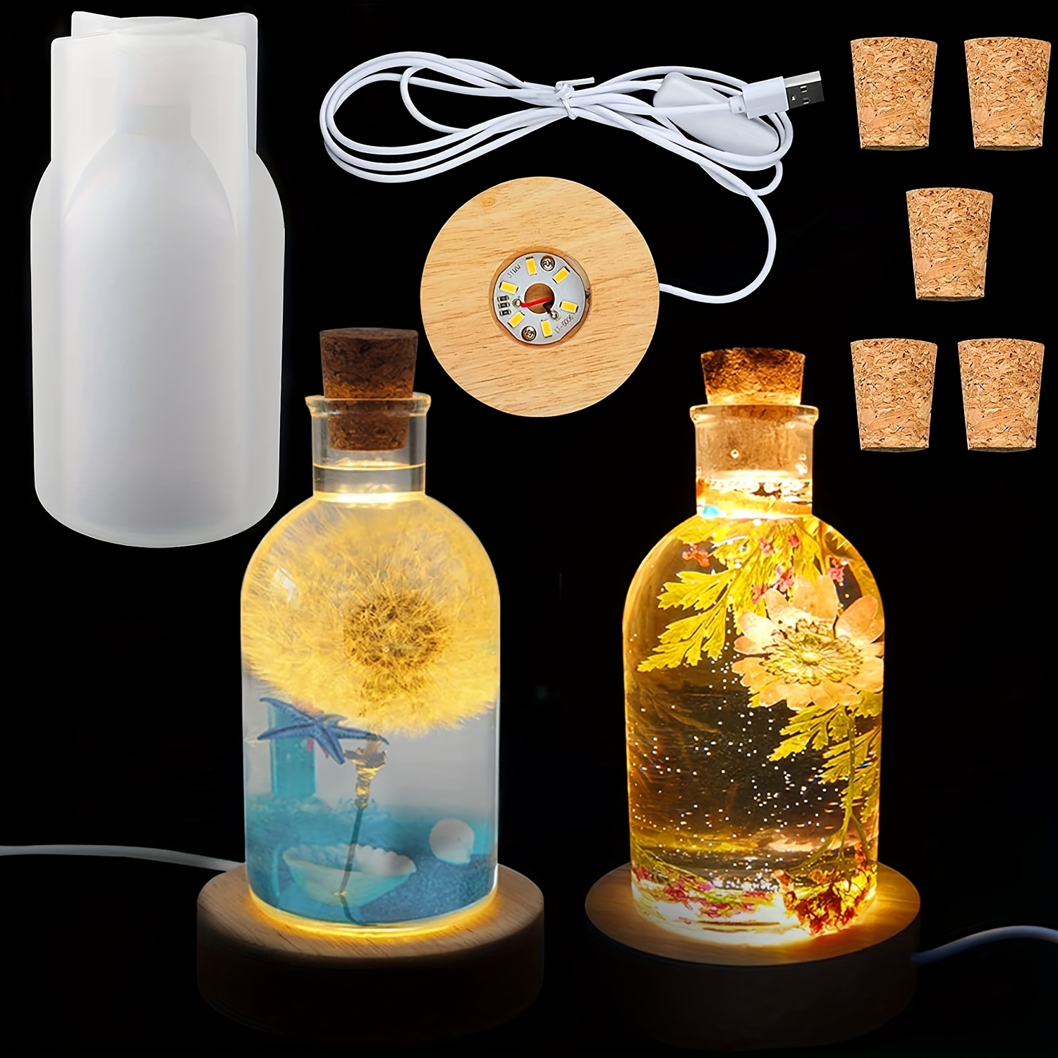 Drift Bottle Light Resin Mold  - Desk Setup At Home のレビューと価格
