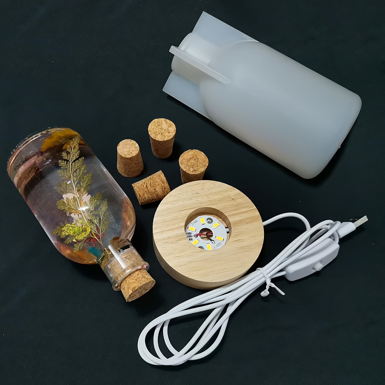 Drift Bottle Light Resin Mold  - Desk Setup At Home のレビューと価格