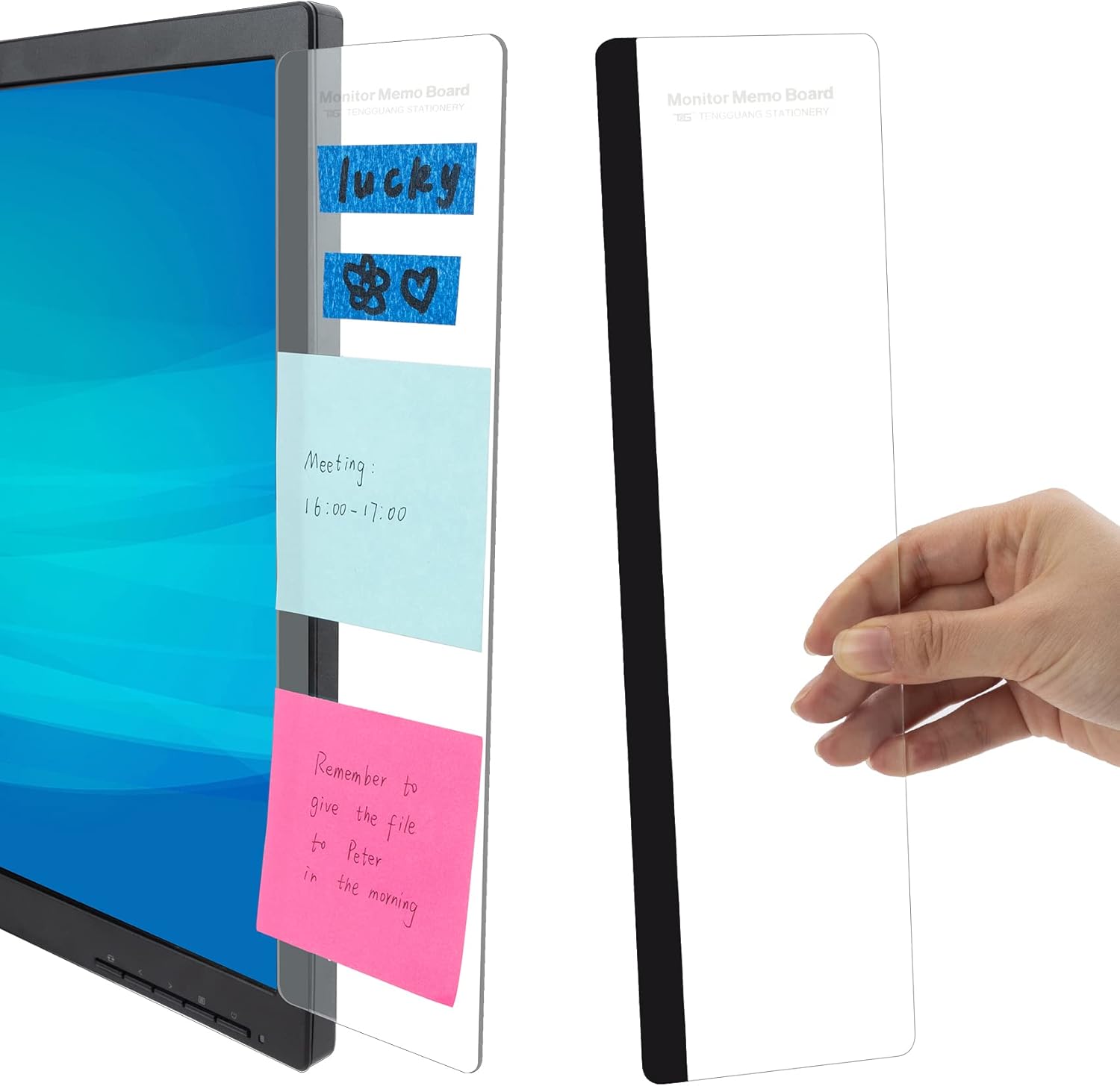 2 Pcs Monitor Memo Board Stick - Sticky Memo Holder のレビューと価格