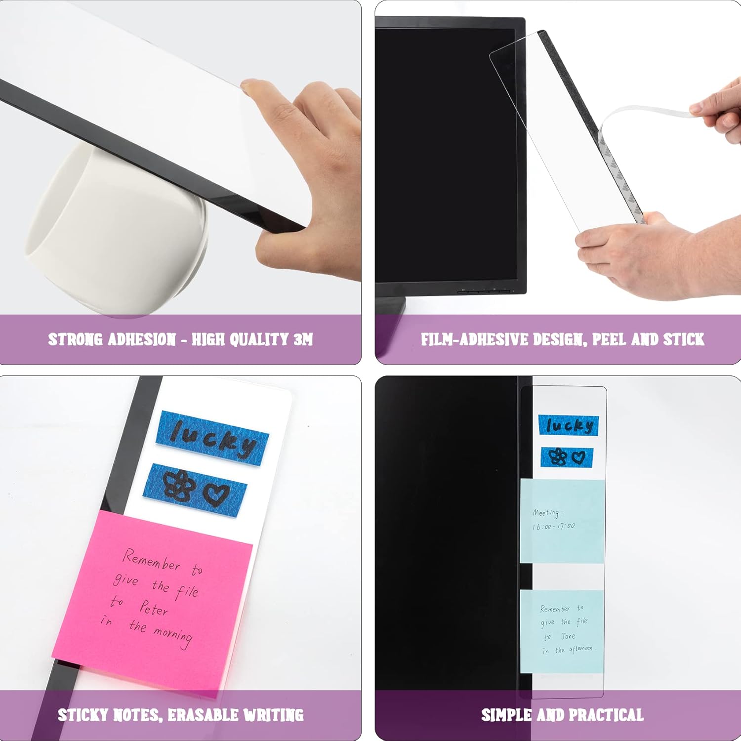 2 Pcs Monitor Memo Board Stick - Sticky Memo Holder のレビューと価格