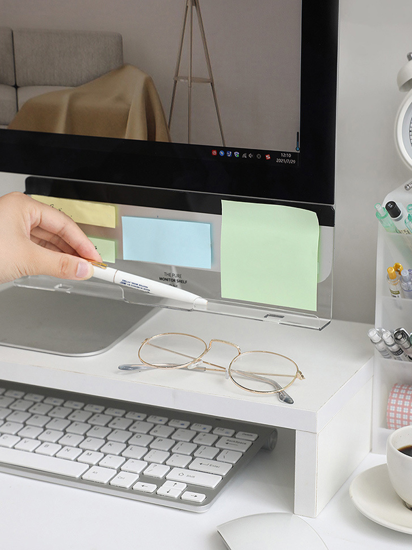Clear Acrylic Monitor Memo Boa - Sticky Memo Holder のレビューと価格
