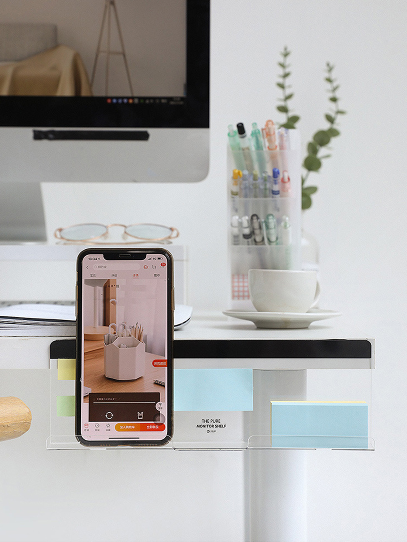 Clear Acrylic Monitor Memo Boa - Sticky Memo Holder のレビューと価格