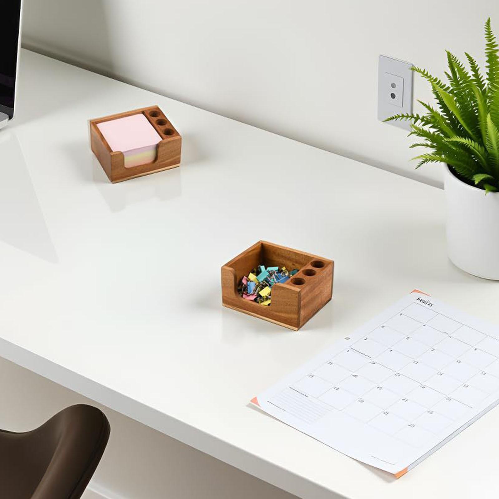 Acacia Wood Sticky Note Holder - Sticky Memo Holder のレビューと価格