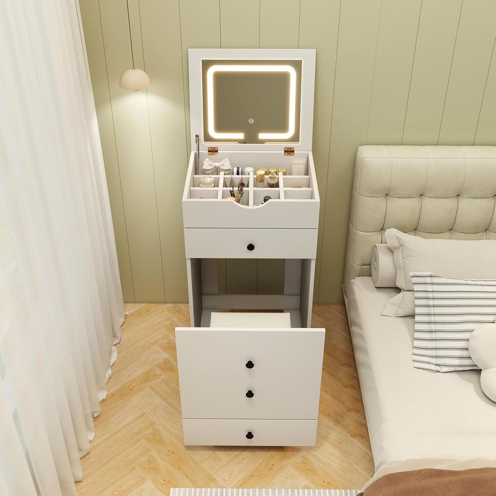 Small Vanity Desk Set, Makeup  - Desk Setup In Small Bedroom のレビューと価格