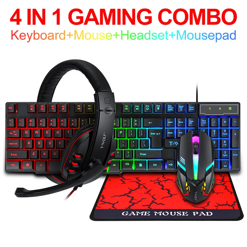 T-WOLF Game Four Piece TF800 I - Desk Setup Keyboard のレビューと価格