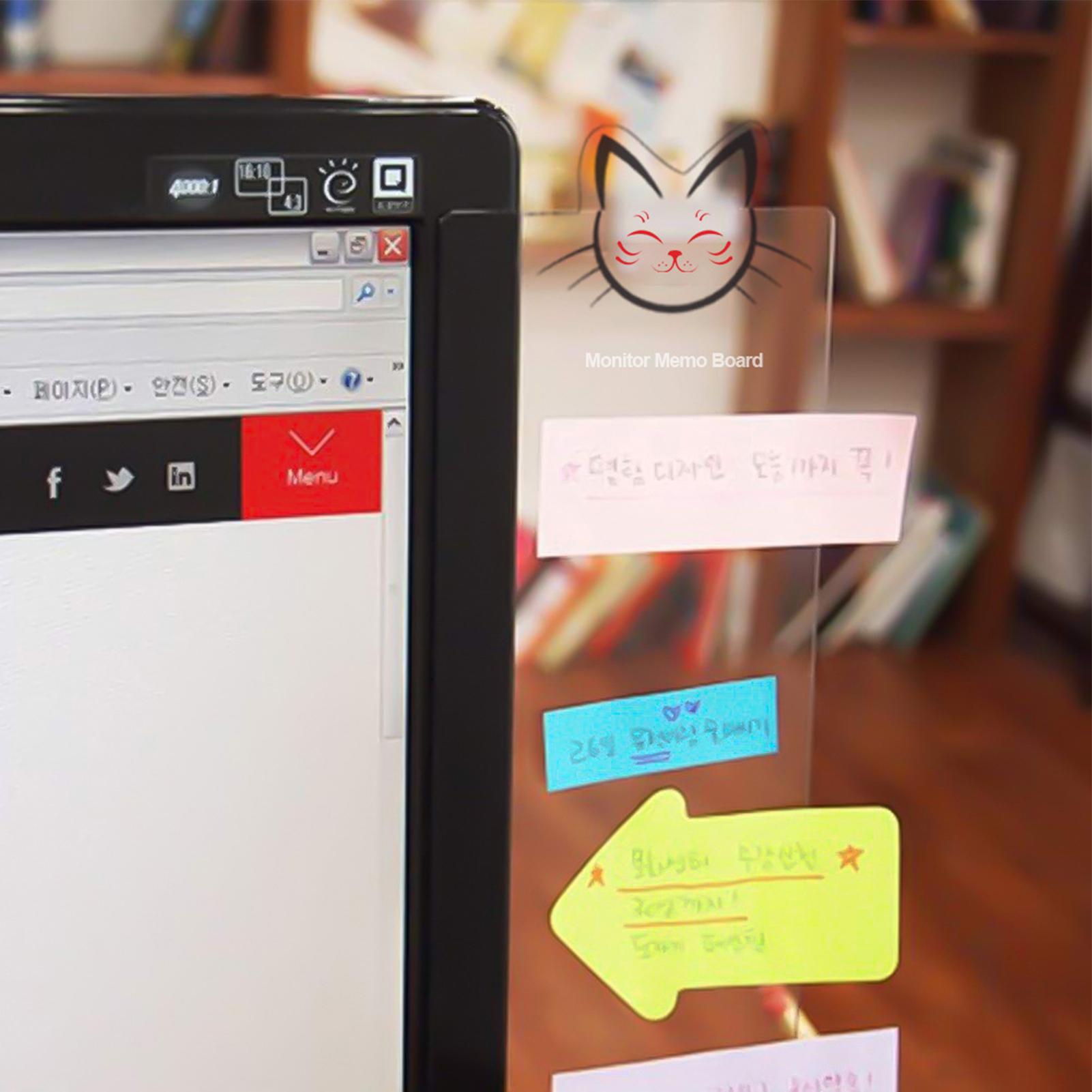 Monitor Side Memo Board Acryli - Sticky Memo Holder のレビューと価格