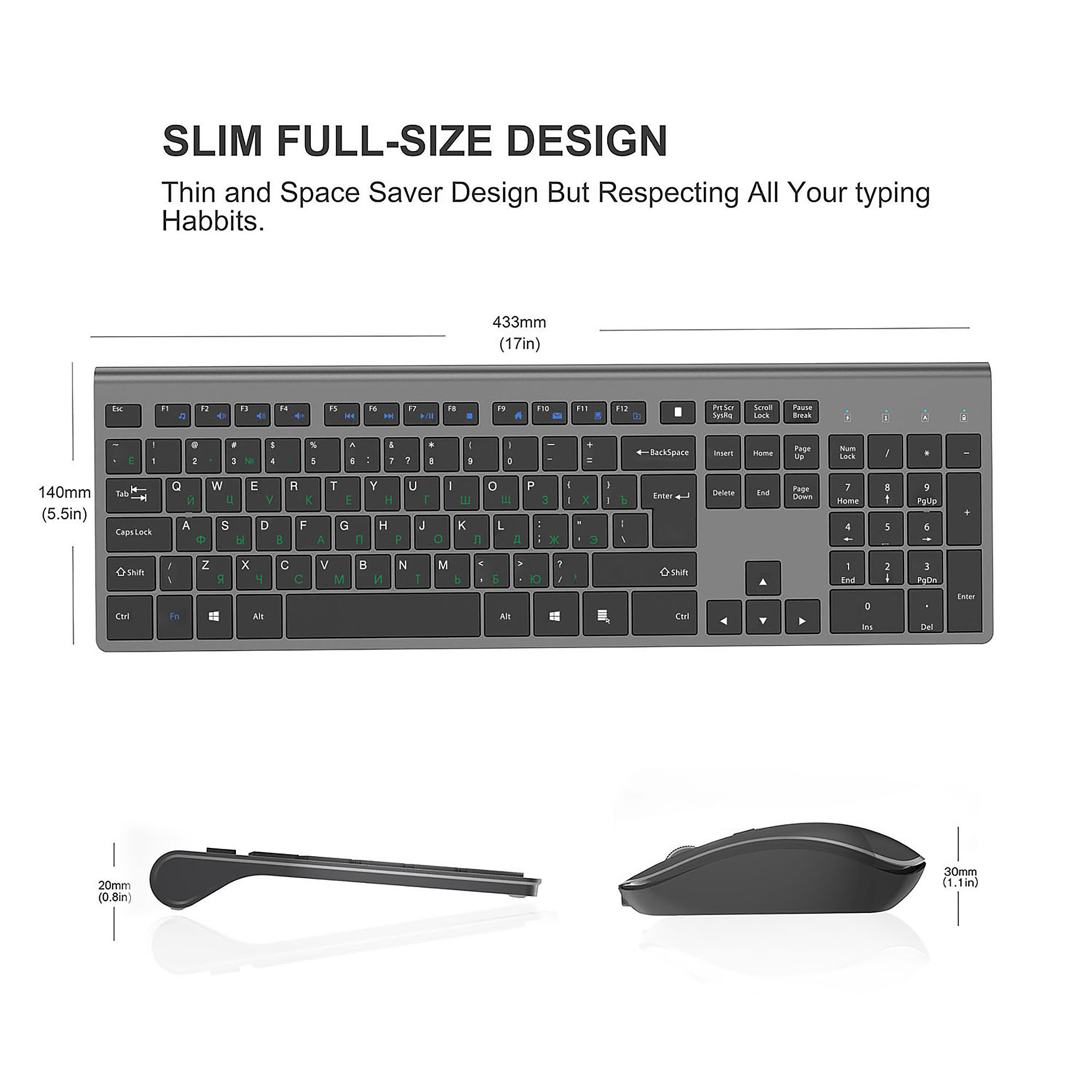 2.4G Rechargeable Wireless Key - Desk Setup Keyboard のレビューと価格