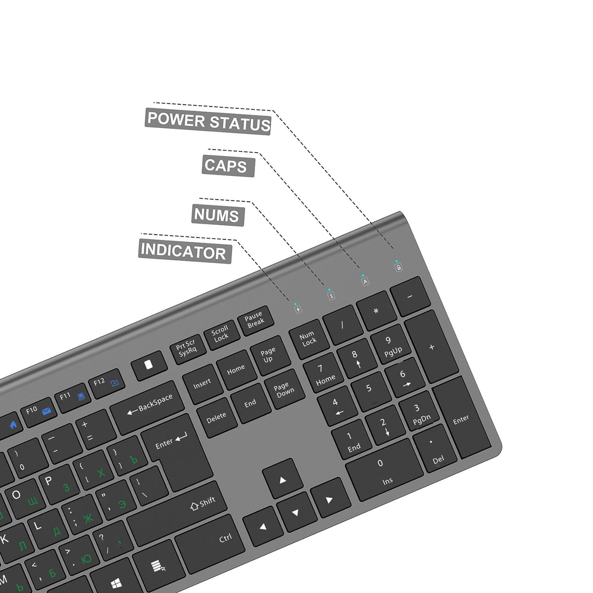 2.4G Rechargeable Wireless Key - Desk Setup Keyboard のレビューと価格