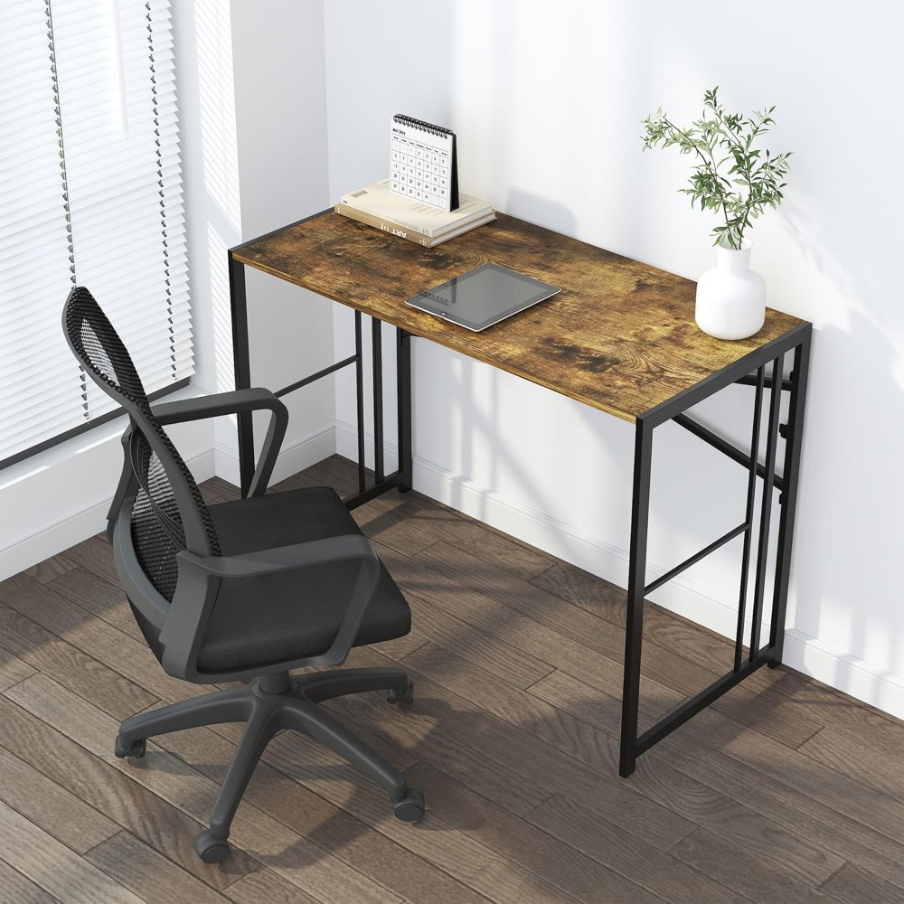 Compact 35-Inch Folding Desk f - Desk Setup Small Space のレビューと価格