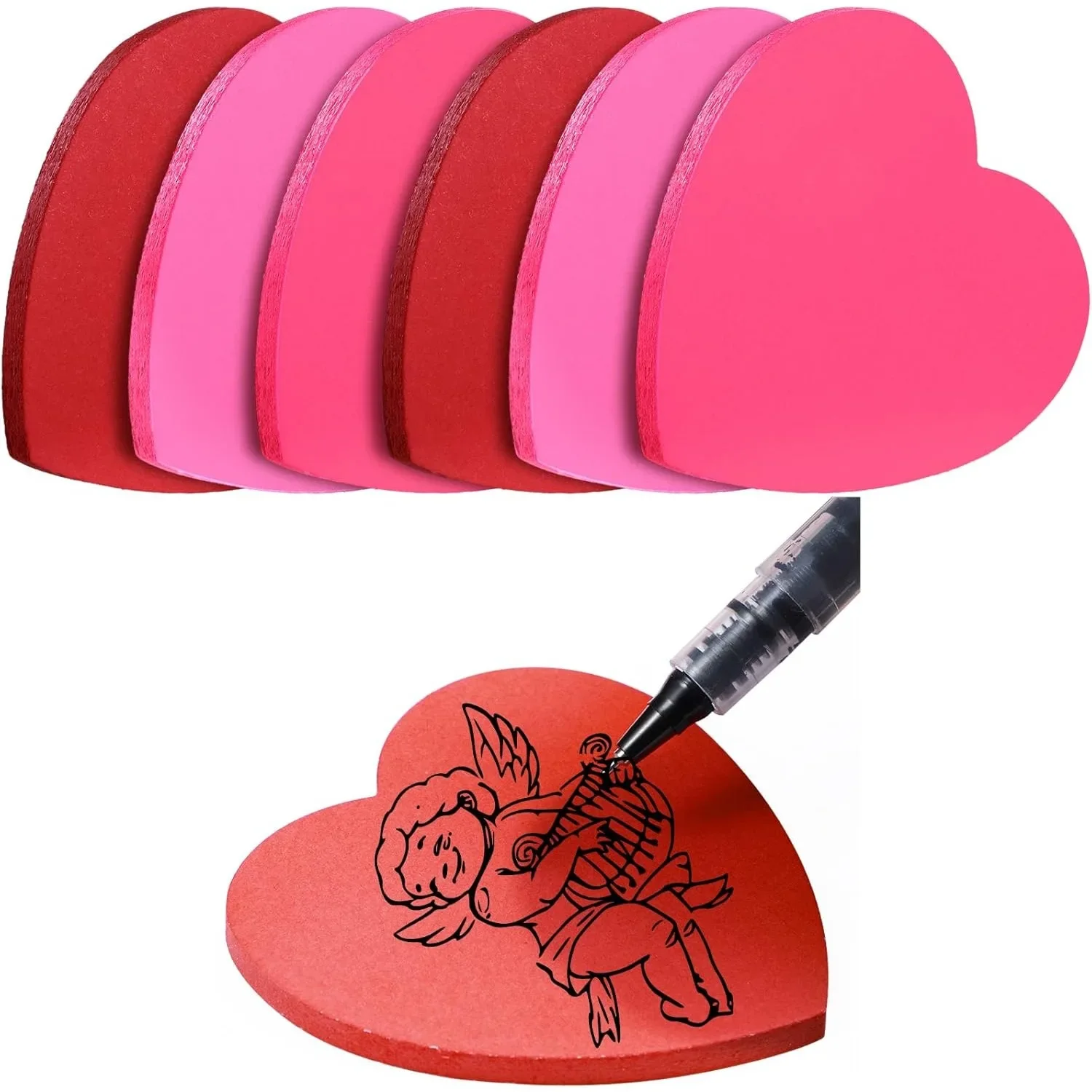 Heart Shaped Cute Sticky Notes - Sticky Memo Holder のレビューと価格