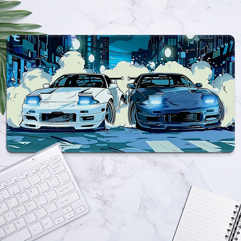 Anime Style Blue White Sports  - Desk Setup For Office のレビューと価格