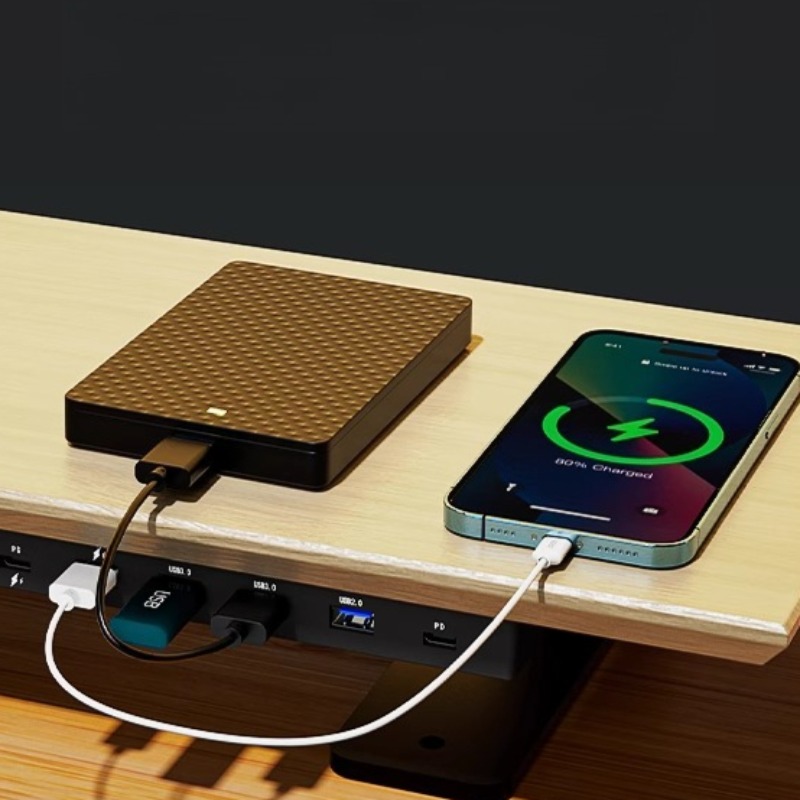 Solid Wood Gaming Desk Top wit - Desk Setup Usb Hub のレビューと価格