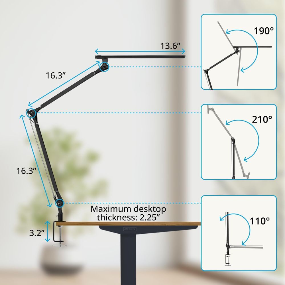 Adjustable 3-Color LED Desk La - Desk Setup For Office のレビューと価格