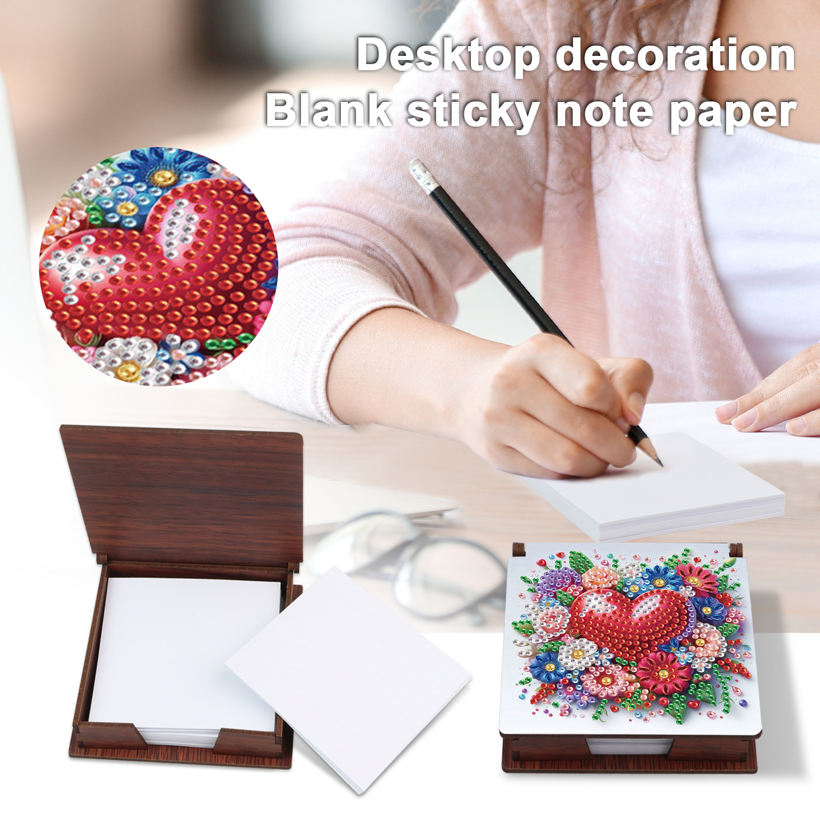 Wooden DIY Memo Paper Storage  - Sticky Memo Holder のレビューと価格
