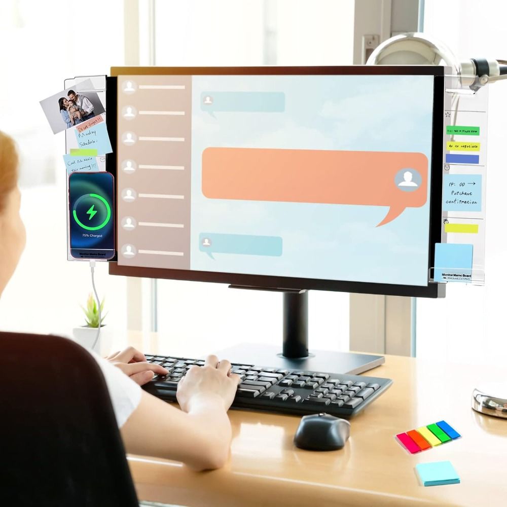 Transparent Monitor Memo Board - Sticky Memo Holder のレビューと価格